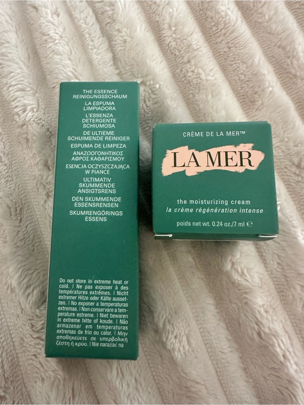 La Mer Moisturizing Cream & Essence Foaming Cleanser - Teal Green; NIB - Picture 2 of 4
